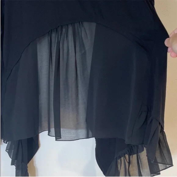 Neiman Marcus Boho Onyx Ruffle 2-Tone Open Front Jacket. Medium. NWT. - Picture 12 of 12